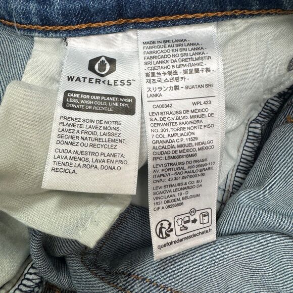 Levi's Premium Wedgie Straight Leg Button Fly Denim Jeans Womens 25 High Rise - Picture 5 of 16